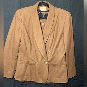 Fabulous Vintage FASHION Professional Jacket PENDLETON USA BROWN Virgin Wool WOW